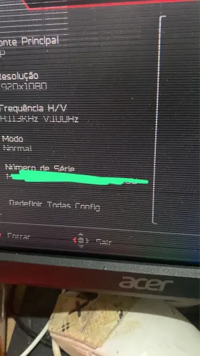MONITOR ACER NITRO 180hz ( DEFEITO )