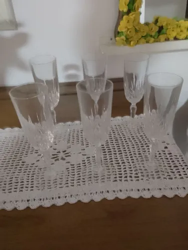 Taças de champanhe de cristal