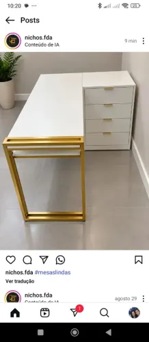 Mesa MDF estilo industrial ( sob encomenda)