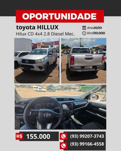 Toyota Hilux CD 4X4 2.8 Diesel Mec. 2020