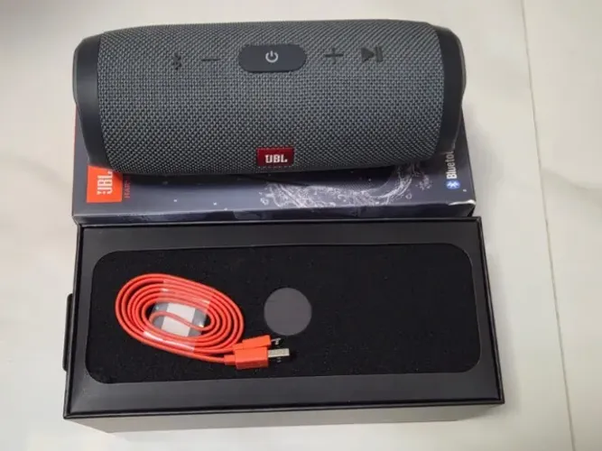 Caixa De Som Portátil Jbl Charge Essential Com Bluetooth Powerbank - Preto