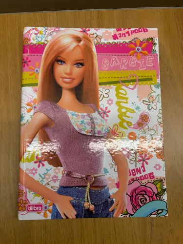 Caderno brochura capa dura, Tilibra, Barbie. Nunca usado