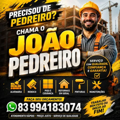 Pedreiro Proficional Em Joao Pessoa / Experiente e com visita