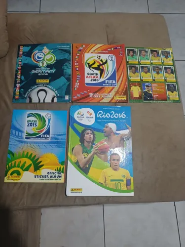 Álbuns Figurinhas Copas 2006 e 2010, Confederações 2013 e Olimpíadas Rio 2016