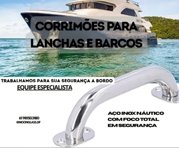 Corrimão para lancha e barcos