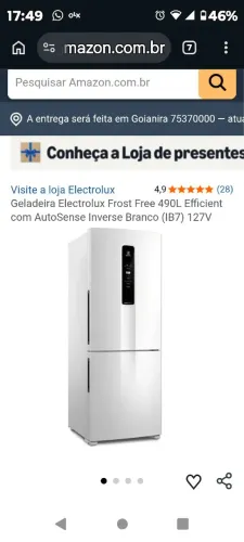 GELADEIRA ELETROLUX INVERTER DE 490 LITROS R$3.500 REAIS WHATSAPP *