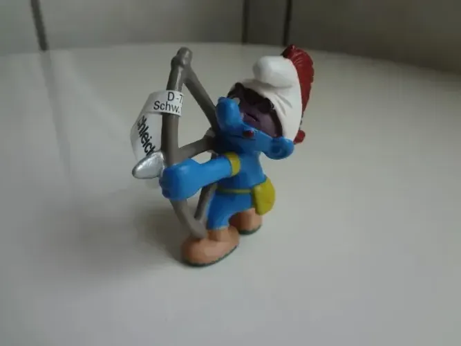Schleich Germany Os Smurfs - 20551 Smurf Índio 6cm