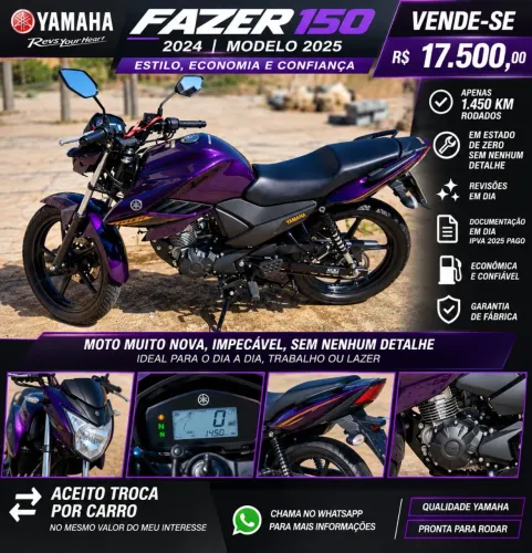 Vende moto Fazer 150