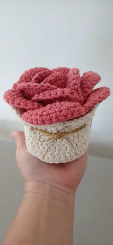 Porta Copos Coração de Crochê Mesa Posta