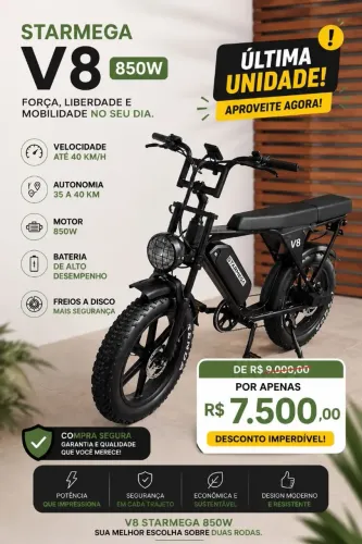 E-bike V8 Starmega 850w
