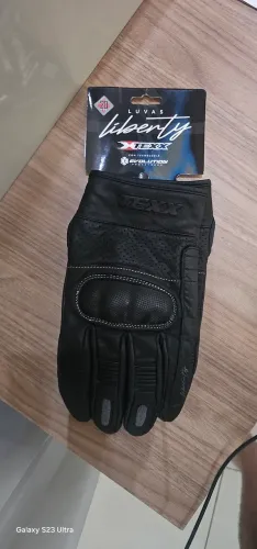 Luva Texx Liberty Couro Moto Protetor Motociclista Touch