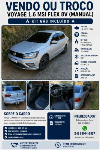 Volkswagen Voyage 1.6 MSI Flex 8V 4P 2020