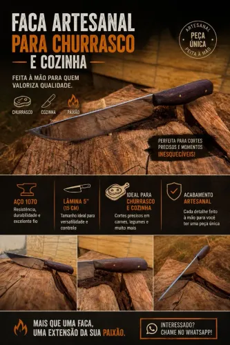 Faca churrasco e cozinha