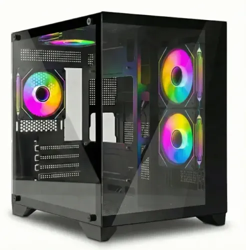 Gabinete Gamer Aquario 4 Coolers Fans Led Rgb