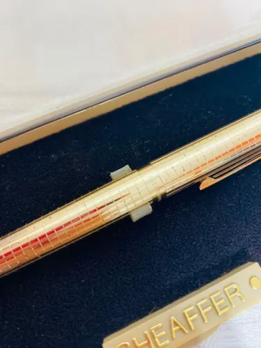 Caneta Esferográfica Vintage Sheaffer USA - Gold Electroplated (Com Estojo Original)