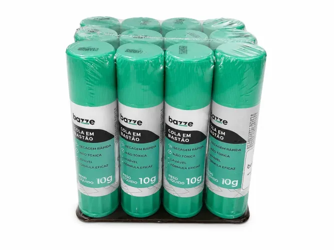 Cola Branca Bastão 10 G Bazze - Caixa com 12 
