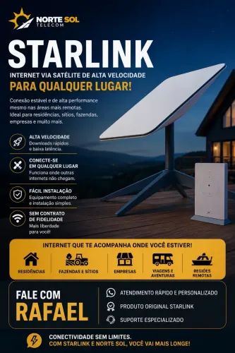 Encontrei os planos da Starlink.