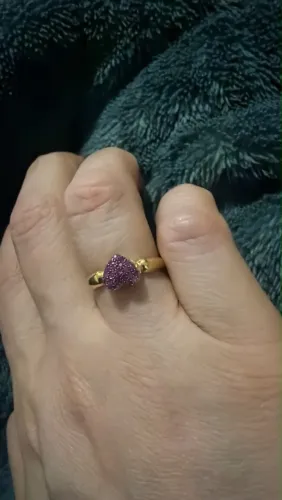 Anel de ouro 18k com rubis