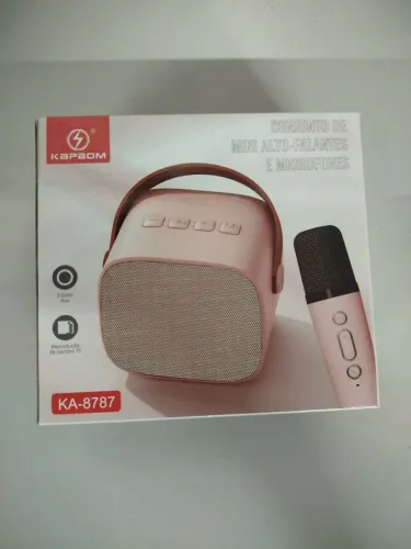 CAIXA DE SOM BLUETOOTH COM MICROFONE KARAOKE KAPBOM KA-8786