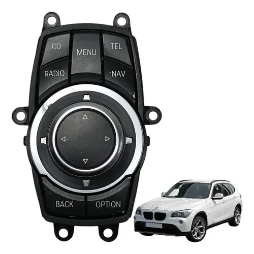 Comando Botão Joystick Display Multimídia Bmw X1 2010 A 2013 Preto