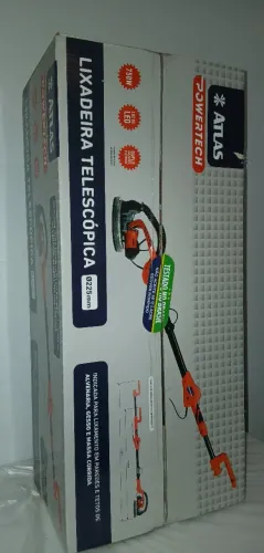 Lixadeira Telescópica Atlas Powertech 750W 220V - Nova, Lacrada na Caixa!