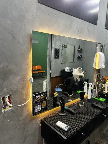 Kit bancada + espelho com led