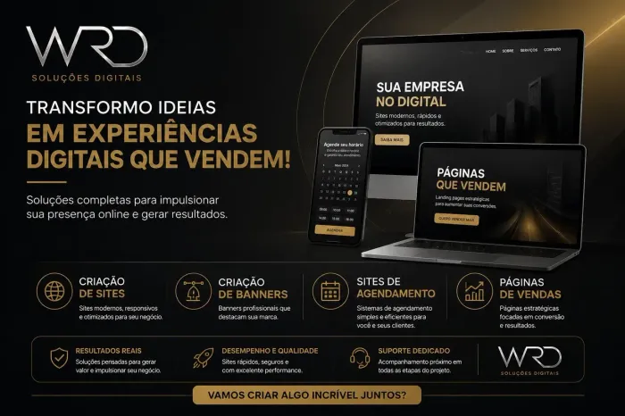 CRIAÇÃO DE SITES E BANNERS