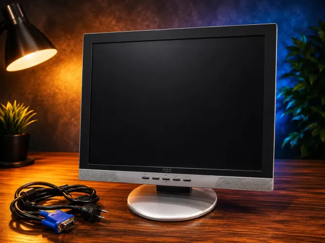 MONITOR AOC 17? LCD - FUNCIONANDO - ÓTIMO ESTADO