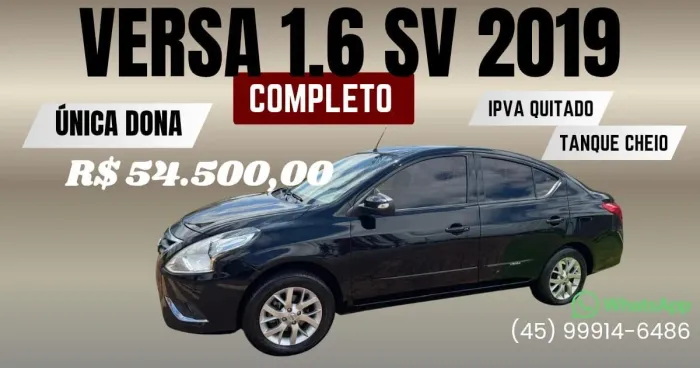 Nissan Versa SV 1.6 16V Flexstart 4P Mec. 2019