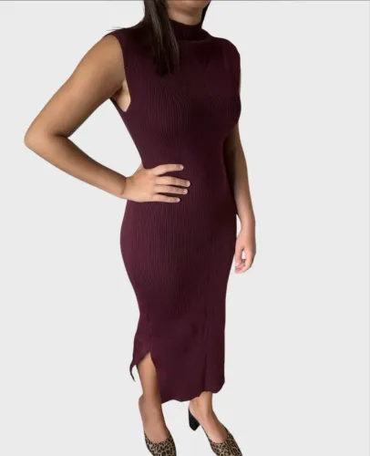 Vestido tricô uva modal 