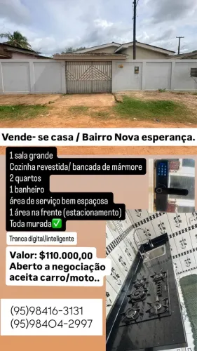 Vendo essa casa em sao joao da baliza 