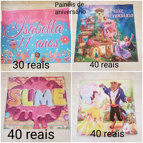 Vendo Painéis de Aniversário.