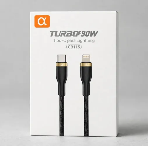 Cabo Turbo 30W Tipo-C para Lightning aGold Pro CB115 -