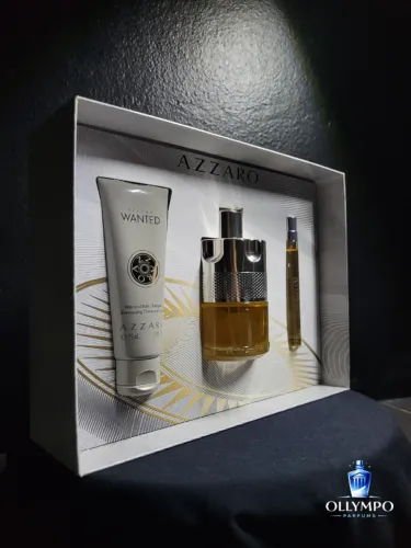 Azzaro Wanted EDT 100ml Kit (EDT 100ml + SG 75ml + TS 10ml) Original com Selo ADIPEC