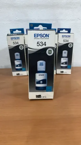 Conjunto 5 Tintas Epson T534120 Preto Original Epson
