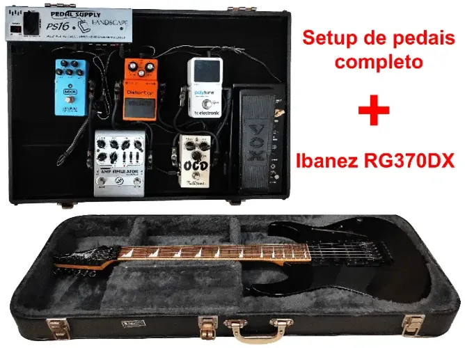 Setup completo de guitarra - Ibanez RG + pedais importados (excelente estado)