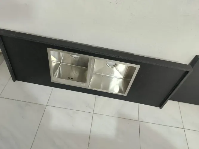 Bancada nova em preto escovado 
