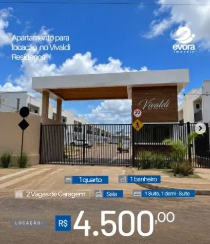Evora aluga apartamento no condomínio Vivaldi