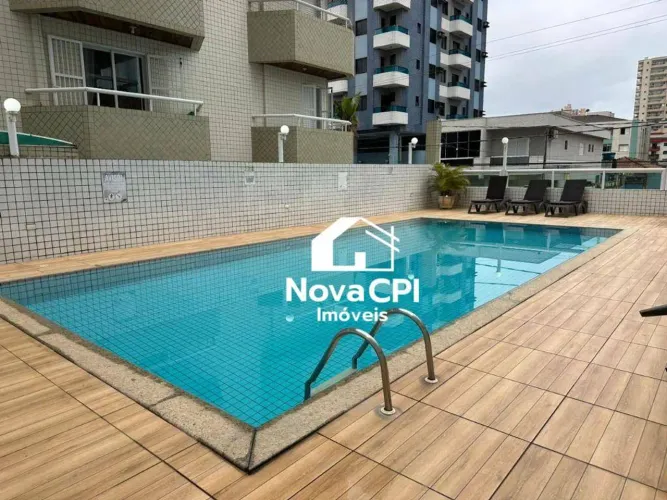 Apartamento 1 Dormitório na Ocian Praia Grande 100m da Praia, Piscina e Portaria 24h