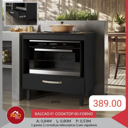 Balcão pra Cooktop com espaço pra forno, entrega e monta, super promoção 