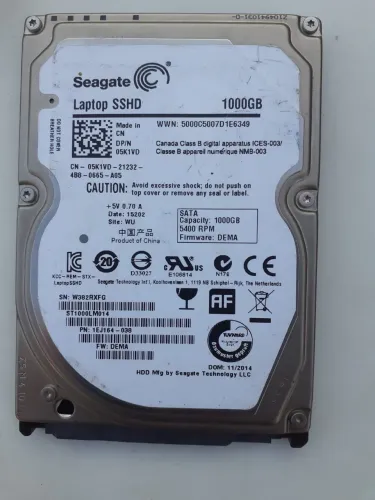 HD Seagate 1TB 2,5? SSHD para notebook