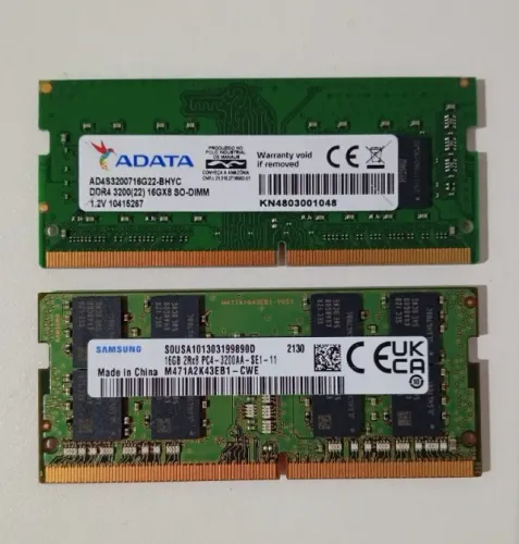 LOTE DE MEMÓRIAS RAM DDR4 3200MHz E SSD'S NVME (RAM 16, 8 e 4GB - NVME 256GB)