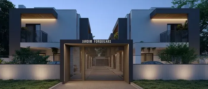 Linda casa de 2 suítes em condomínio - Forquilhas