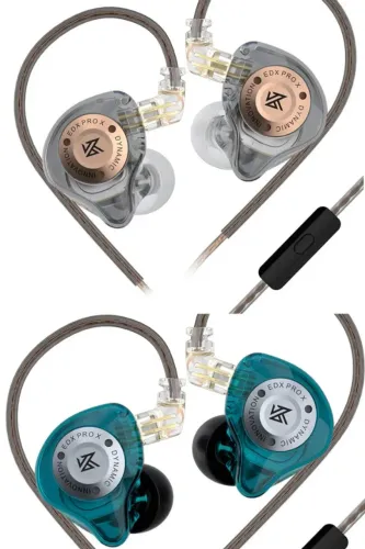 Fone KZ EDX Pro X com Microfone Original - Som Hi-Fi Graves Potentes