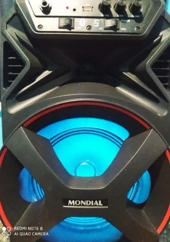 Caixa De Som Amplificada Bluetooth 250w Cm250 Mundial Bivolt Cor Preto 110v/220v