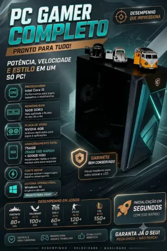 Pc Gamer custo beneficio