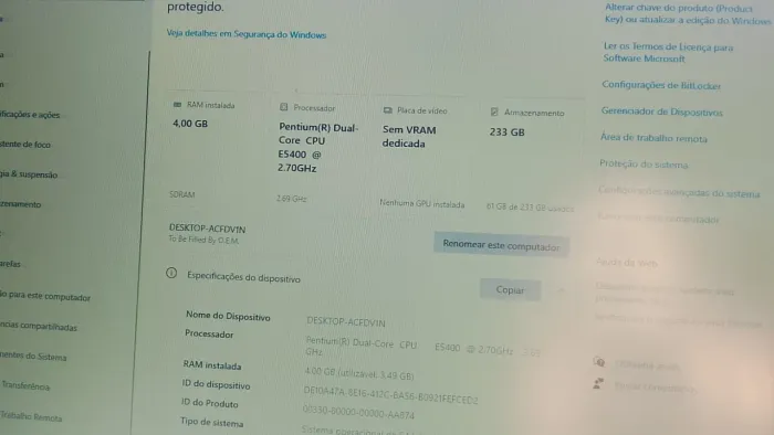 Vendo computador Samsung