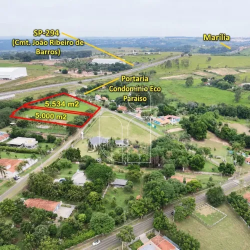 Terreno 5000m² no Eco Paraíso · Centro de Marília · R$ 320.000