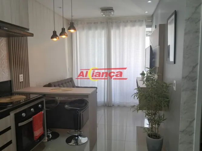 Studio para alugar com armário planejado, sacada, 1 vaga, Macedo - Guarulhos/SP