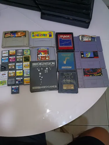 Lote com 31 retro games (Cartuchos) para Nintendo ds, 3DS, SNES, 64, Famicom e Ataris